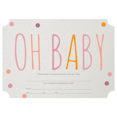Inbjudningskort  fyll-i-kort baby shower Chevron Divine mint