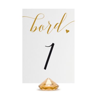 Bordsnummer för bröllop & fest Heart of gold