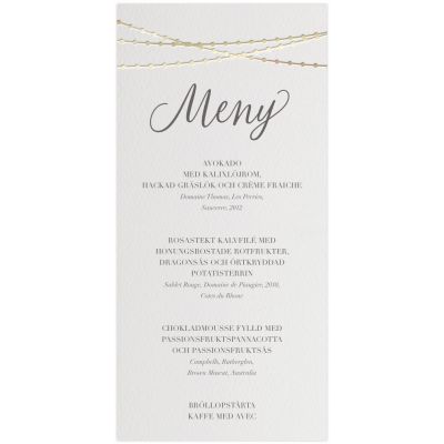 Menykort - Dotted Elegance