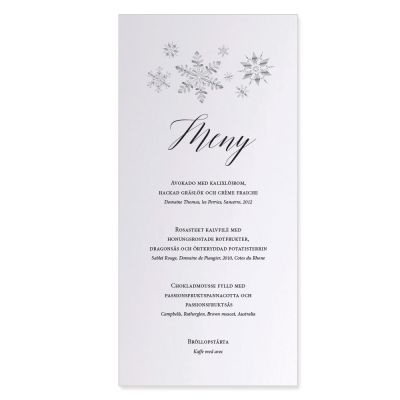 Menykort - Winter Elegance
