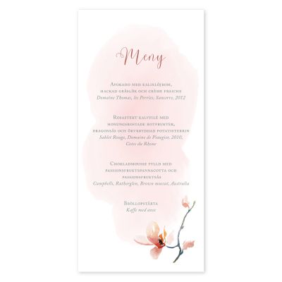 Menykort - Fleur de Magnolia