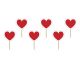 Cupcake toppers röda hjärtan