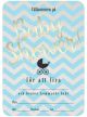 Inbjudningskort fyll-i-kort baby shower Chevron Divine blå