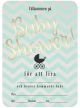 Inbjudningskort  fyll-i-kort baby shower Chevron Divine mint