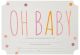 Inbjudningskort  fyll-i-kort baby shower Chevron Divine mint