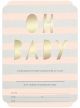 Inbjudningskort  fyll-i-kort baby shower stripes rosa

